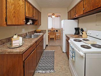 Ample kitchen cabinets